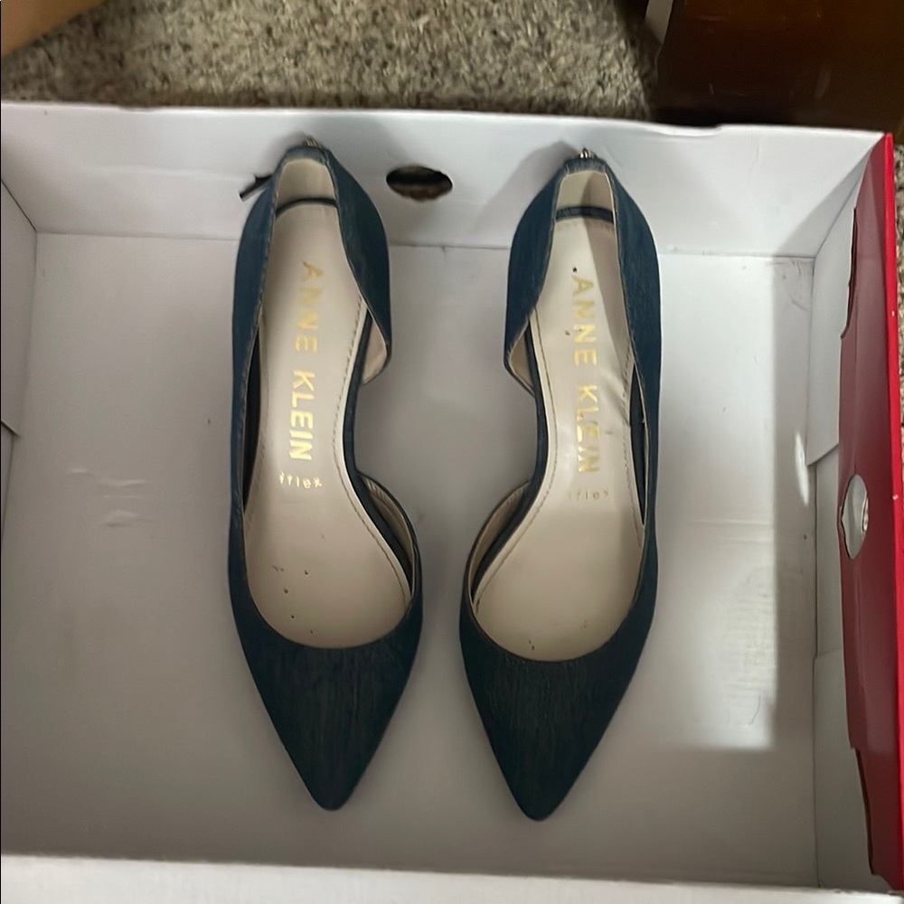 Ann Klein denim heels